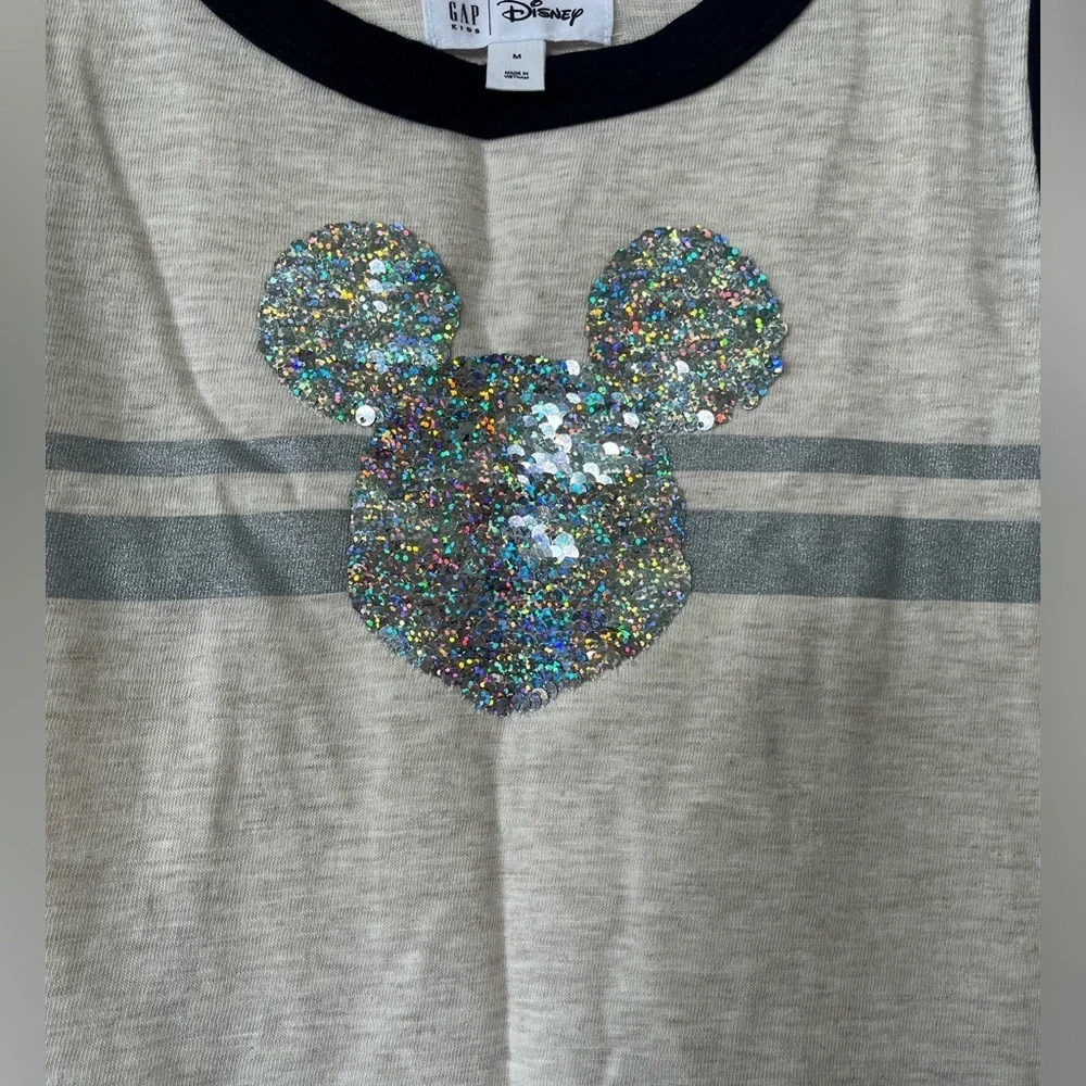 Gap Disney tank dress with sequin flip Mickey, size L